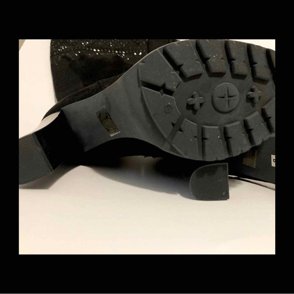 Nancy Li Women’s Black Embellished Over the Knee Heeled Boots “8” - Picture 4 of 11